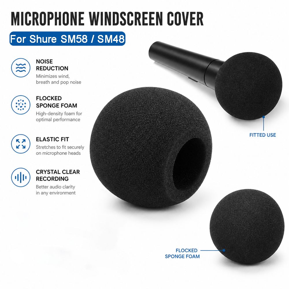 Shure Mic Sm58 - Wymienna osłona mikrofonu z gąbką flokowaną,