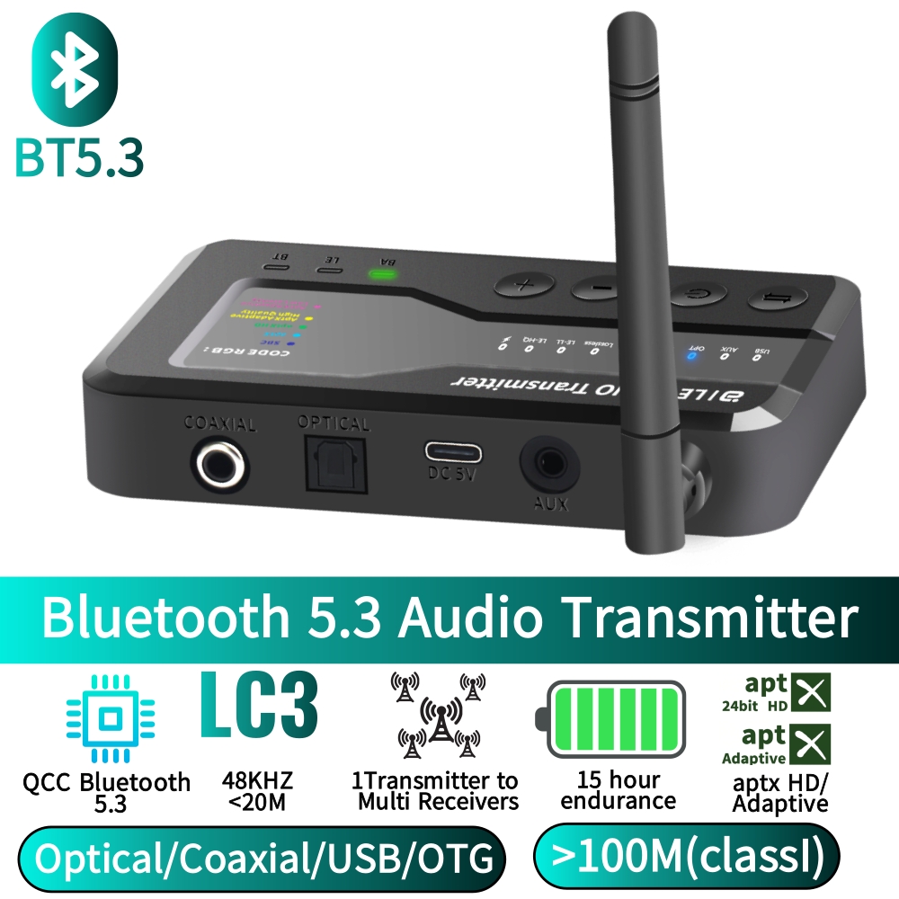 Nadajnik audio Bluetooth 5.3,  – Bluetooth Adapter Receiver recenzja i cena