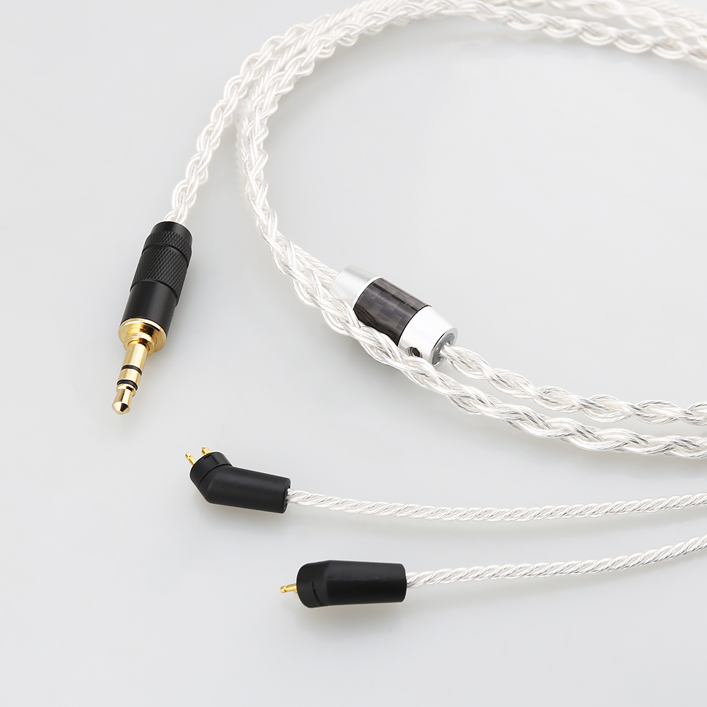 8-rdzeniowy posrebrzany kabel  – In Ear Monitor Iem recenzja i cena