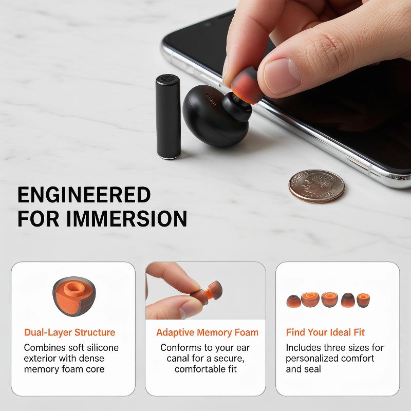 ❤️   2 SZT. Piankowe Nakładki  – Earphone Foam Tip recenzja i cena